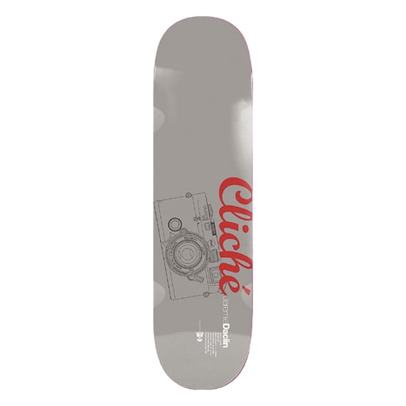 Cliche Daclin Camera Skateboard Deck - 8.5" Grey (Deck Only)