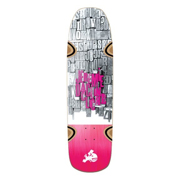 Cliche Gutenberg Daclin Skateboard Deck - 8.5" White/Pink (Deck Only)