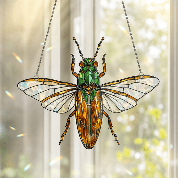 Click Beetle Holographic Acrylic Window Ornament Nature Suncatcher Gift
