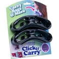 thumbnail image 1 of Click & Carry Grocery Bag Carrying Handle for Kitchen, Travel, or Home 2-Pack Black, 1 of 15
