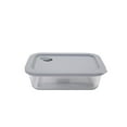 thumbnail image 1 of Click Clack 1 Quart Cook+ Rectangular Heatproof Glass Container | Grey, 1 of 2