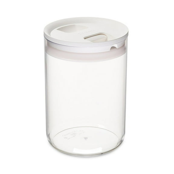 Click Clack 2.4-Quart Round Pantry Canister | White