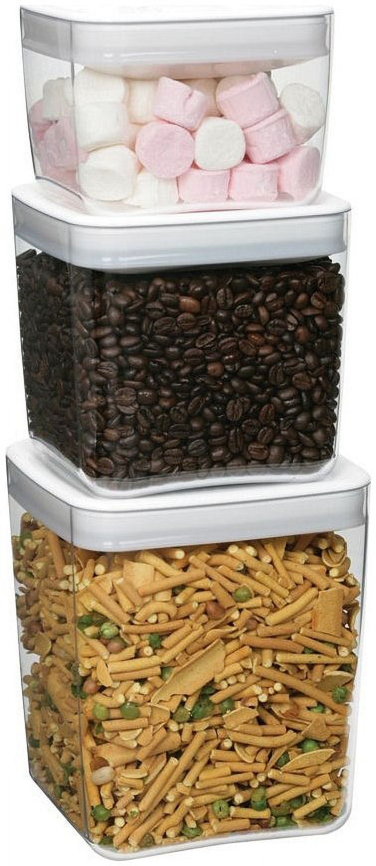 Click Clack 3-Piece Small Cube Storage Container Set | White - Walmart.com