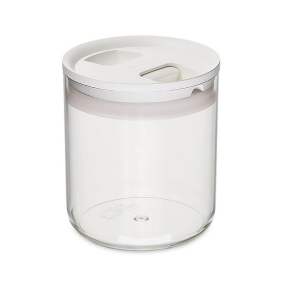 Click Clack Clear 1 Quart Pantry Canister with White Lid, Set of 2