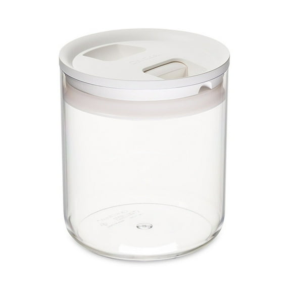 Click Clack Clear Pantry Canister with White Lid, 1.6 Quart