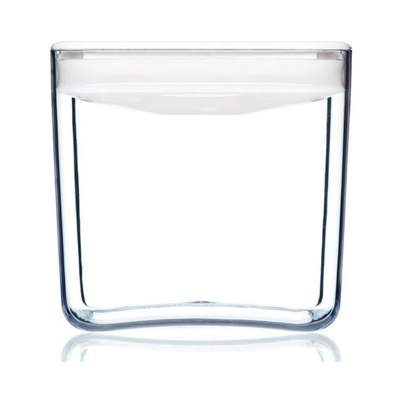 Click Clack Cube Food Storage Container with White Lid, 2 Quart