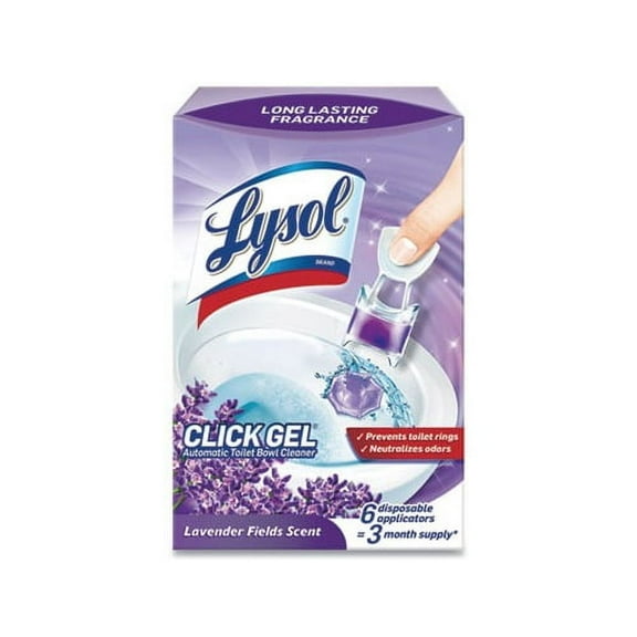 Click Gel Automatic Toilet Bowl Cleaner Lavender Fields, 6/Box, 4 Boxes/Carton