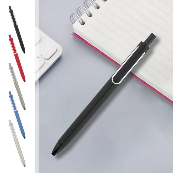 Click Gel Pen Set 0.5mm Tip Smooth Writing Office Supplies Retractable Ink Pen Metal Clip Grip