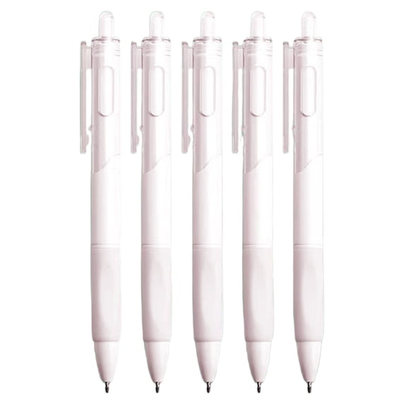 Click Gel Pens, 0.7mm Point Black Gel Ink For Home Office, Smooth Writing For Journaling And Note Taking, Comfortable Retractable Design (White ,16)