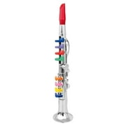Click N' Play Clarinet with 8 Colored Keys, Metallic Silver