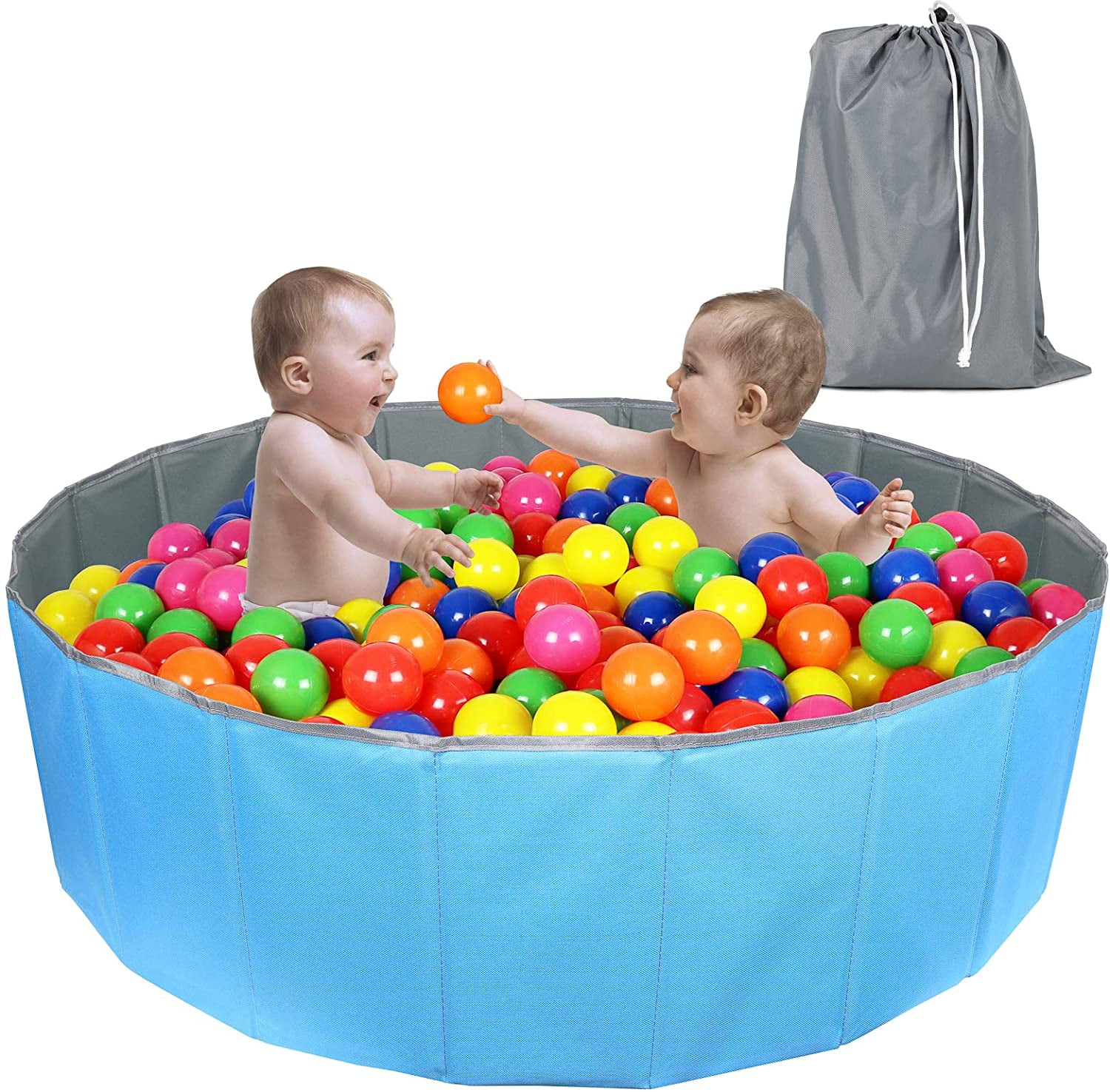  Click N' Play Ball Pit Balls for Kids, 200 Pack - Plastic  Refill Balls, Phthalate & BPA Free, Reusable Storage Bag with Zipper, Gift  for Toddlers and Kids for Ball Pit