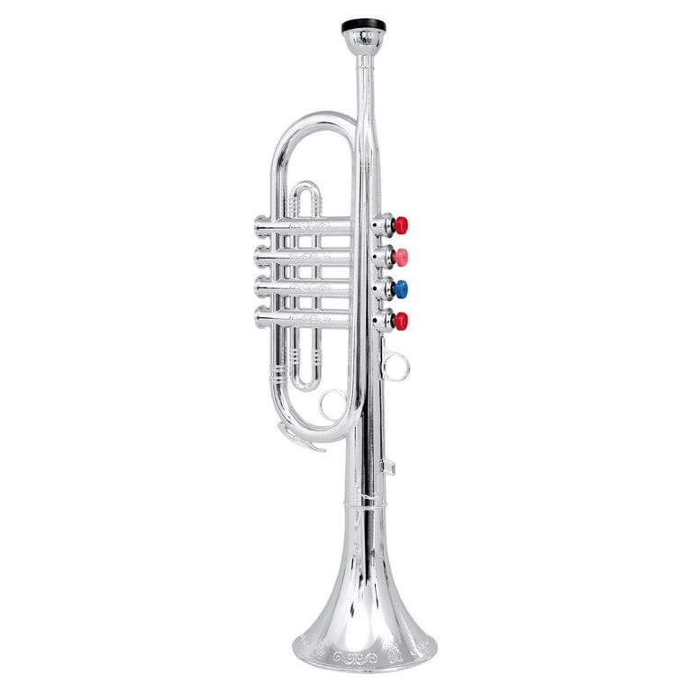 Silver toy trumpet deals
