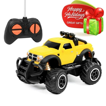 Click N' Play RC Remote Control Car, Mini Pickup Truck, Rock Crawler Radio Control Vehicle.