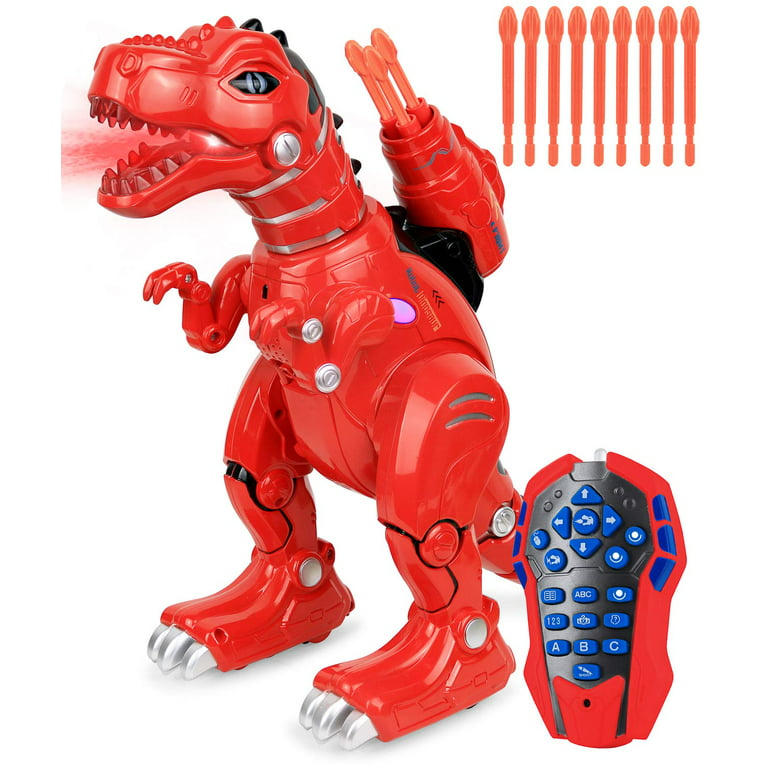 Click N' Play Control Realistic Dinosaur Highly Intelligent Fire Breathing Dinosaur Robot with Loads of Features Programmable Entertains Sing Dances Shoots Askes Riddles Etc - Walmart.com