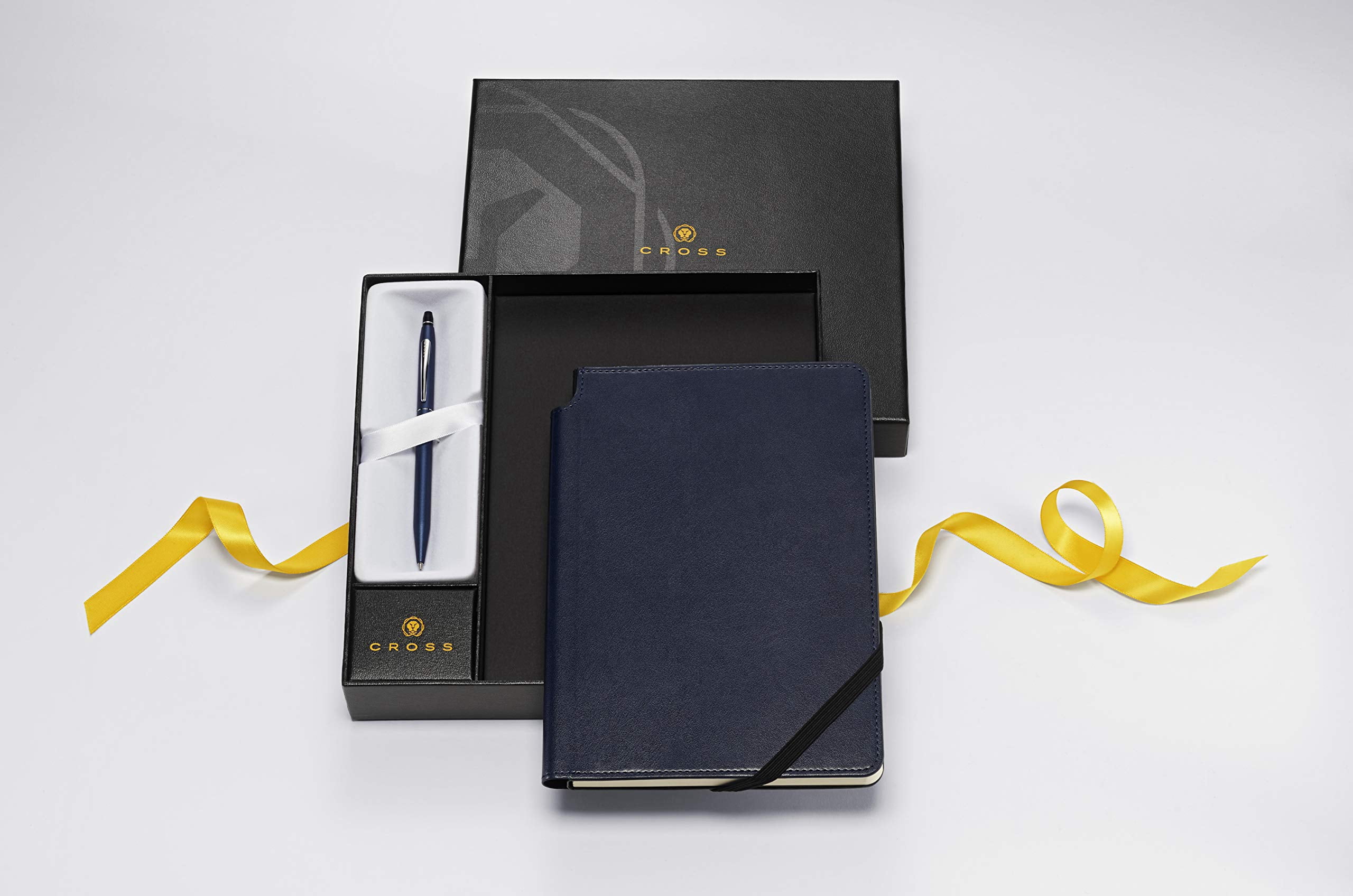 Cross Click Black Lacquer Ballpoint Pen & Midnight Blue Journal