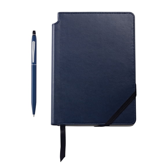 Cross Click Black Lacquer Ballpoint Pen & Midnight Blue Journal
