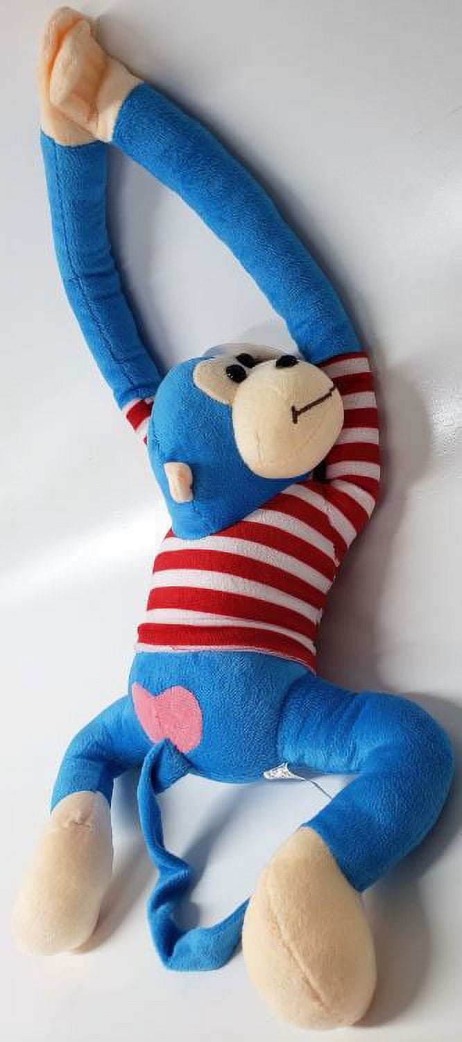 Click Products Screaming Plush Blue Monkey with Outfit 24