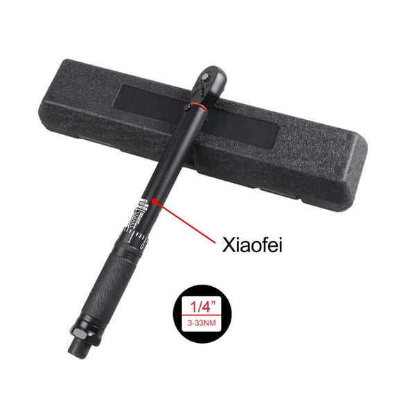 Click-Type Torque Wrench Dual Scale Reading Quick Release Ratchet Adjustable 1/4 Inch or 1/2 Inch Drive 3-33NM 20-230NM Accurate Torque Setting for Repair Assembly Car Machine DIY(1/4Inch)