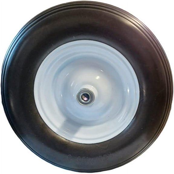 Click image to open expanded view Flat Free Wheelbarrow Wheel 16" - 500 lbs. Load Rating - for 6 & 8 Cubic ft. wheelbarrows Including Jackson, True Temper, Ames, Ace - 5/8" axle - LIFE TIME WARRANTY