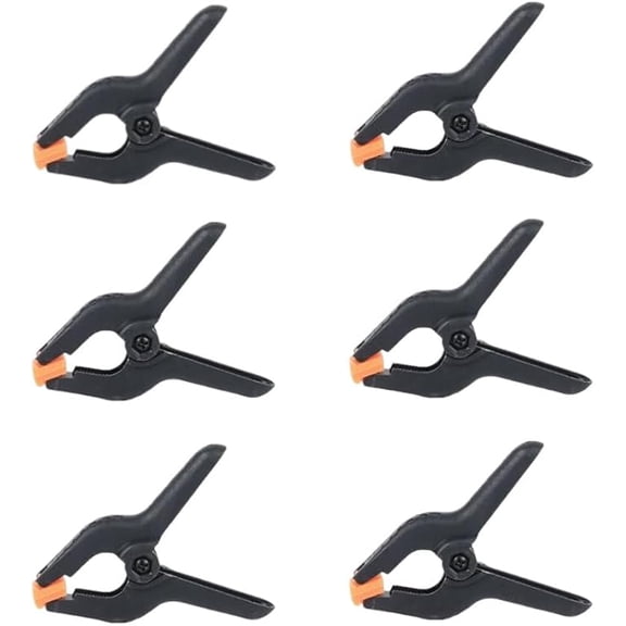 Click to see full view 6 PCS Black Spring Clamps, 9.5 * 7CM Heavy Duty for Crafts & Professional Use