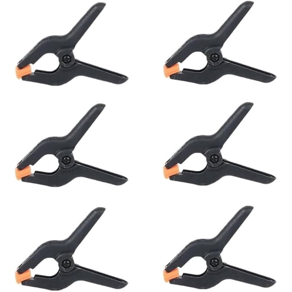 Click to see full view 6 PCS Black Spring Clamps, 9.5 * 7CM Heavy Duty for Crafts & Professional Use
