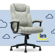 Serta Comfort Eco Office Ergonomic Computer Chair Lumber Support Light Gray