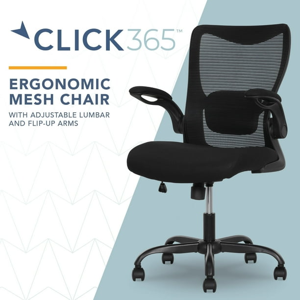 Click365 Ergonomic Mesh Chair, Black