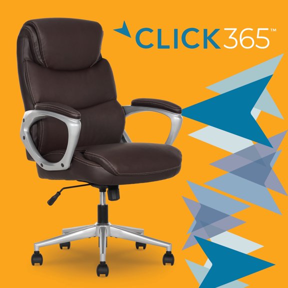 Click365 High Back Manager Office Chair, Brown