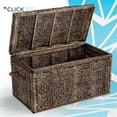 thumbnail image 1 of Click365 Storage Trunk Farmhouse Style Large Deep Woven Black Washed Wicker, 1 of 10