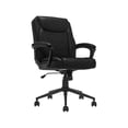 thumbnail image 1 of Click365 Transform 1.0 Ergonomic Mid Back Desk Chair Bonded Leather Black, 1 of 8