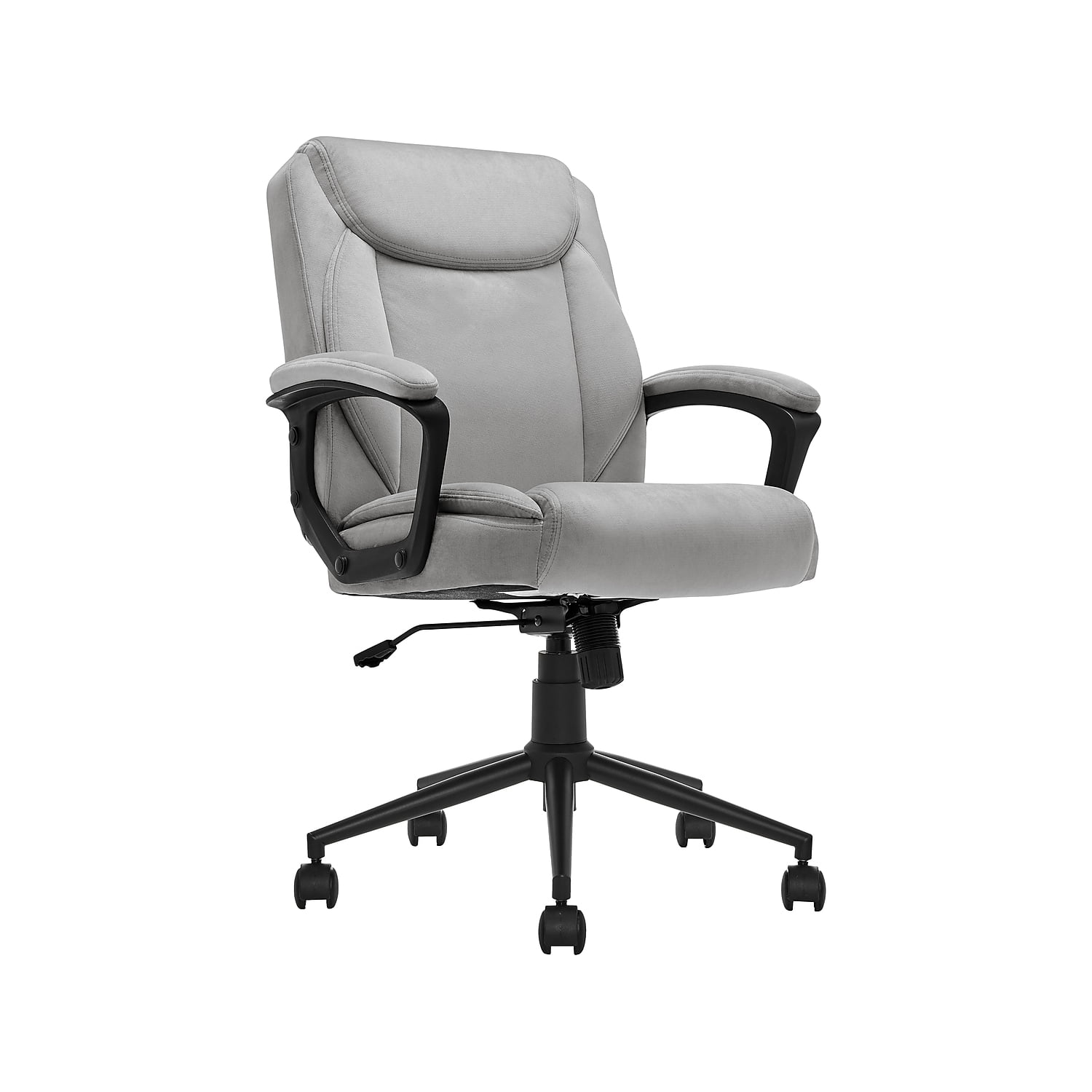 Click365 Transform 1.0 Ergonomic Mid Back Desk Chair Fabric Light Grey