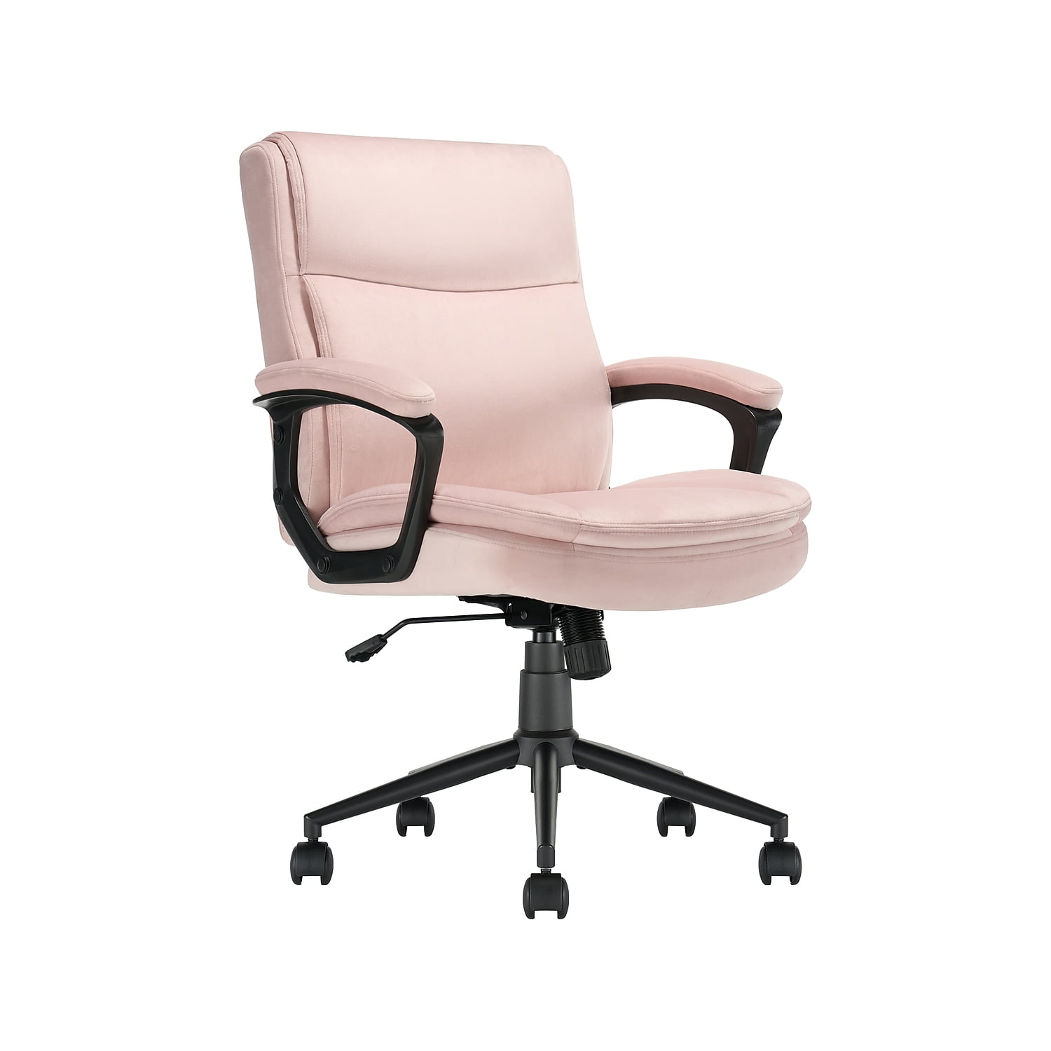 Click365 Transform 2.0 Ergonomic Mid Back Desk Chair Fabric Pink
