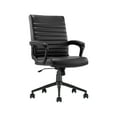 thumbnail image 1 of Click365 Transform 3.0 Ergonomic Mid Back Desk Chair Bonded Leather Black, 1 of 2