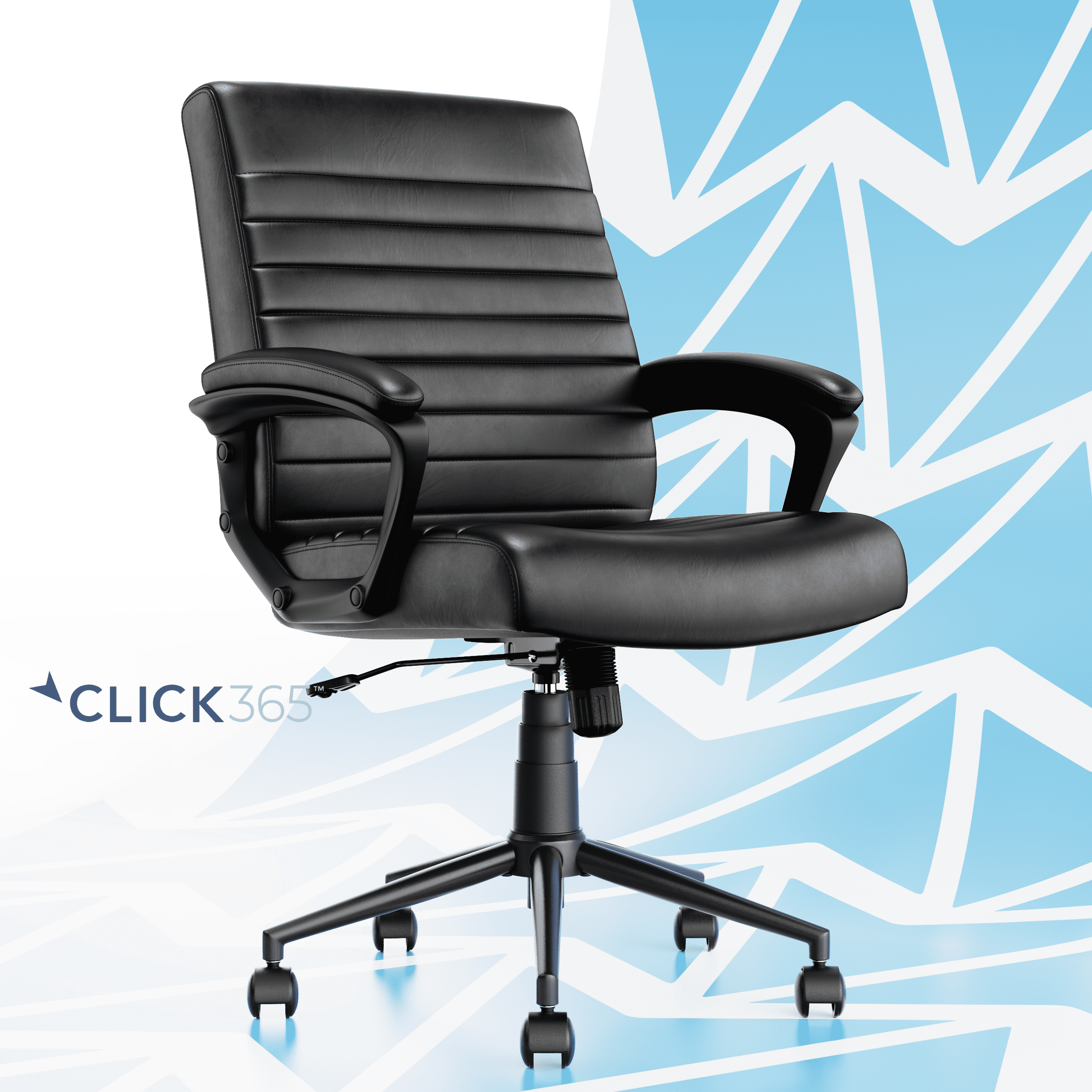 Click365 Transform 3.0 Ergonomic Mid Back Desk Chair Bonded Leather Cognac Walmart Business Supplies