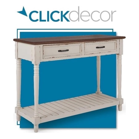 ClickDecor Baker Console Table Antique White
