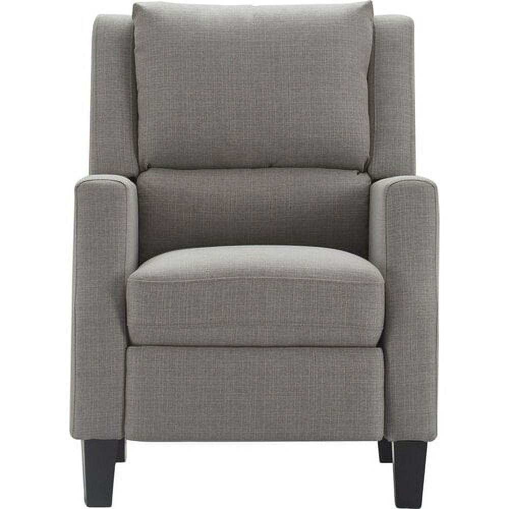 Gray Microfiber Recliner Accent Chair with Metal Legs