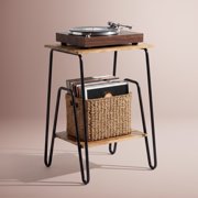 ClickDecor Cooper Industrial Side Table Brown