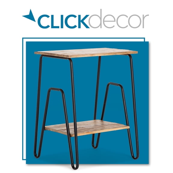 ClickDecor Cooper Industrial Side Table Brown
