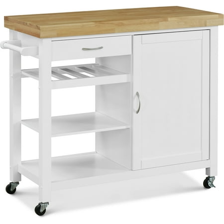 Click Decor - Denver Kitchen Cart - White