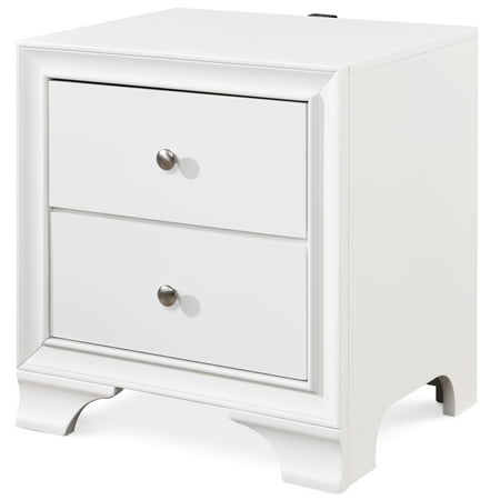 Click Decor - Edmond Traditional Wood 2-Drawer Night Stand - White