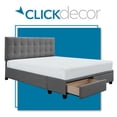 thumbnail image 1 of ClickDecor Edmond Storage Bed wAdjustable Height Headboard Queen Size Dark Gray, 1 of 12
