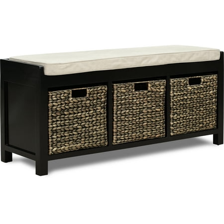 ClickDecor Griffin Storage Bench Black