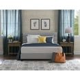 thumbnail image 1 of ClickDecor Hudson Upholstered Platform Bed with Straight Tufted Headboard, Mattress Foundation, No Box Springs Needed, Wood Frame Slat Support with Easy Assembly, Queen Size, Gray Weave, 1 of 11