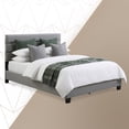 thumbnail image 1 of ClickDecor Hudson Upholstered Bed Queen Gray, 1 of 7