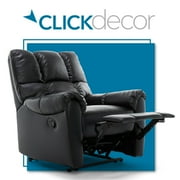 ClickDecor Langston Recliner Faux Leather Black
