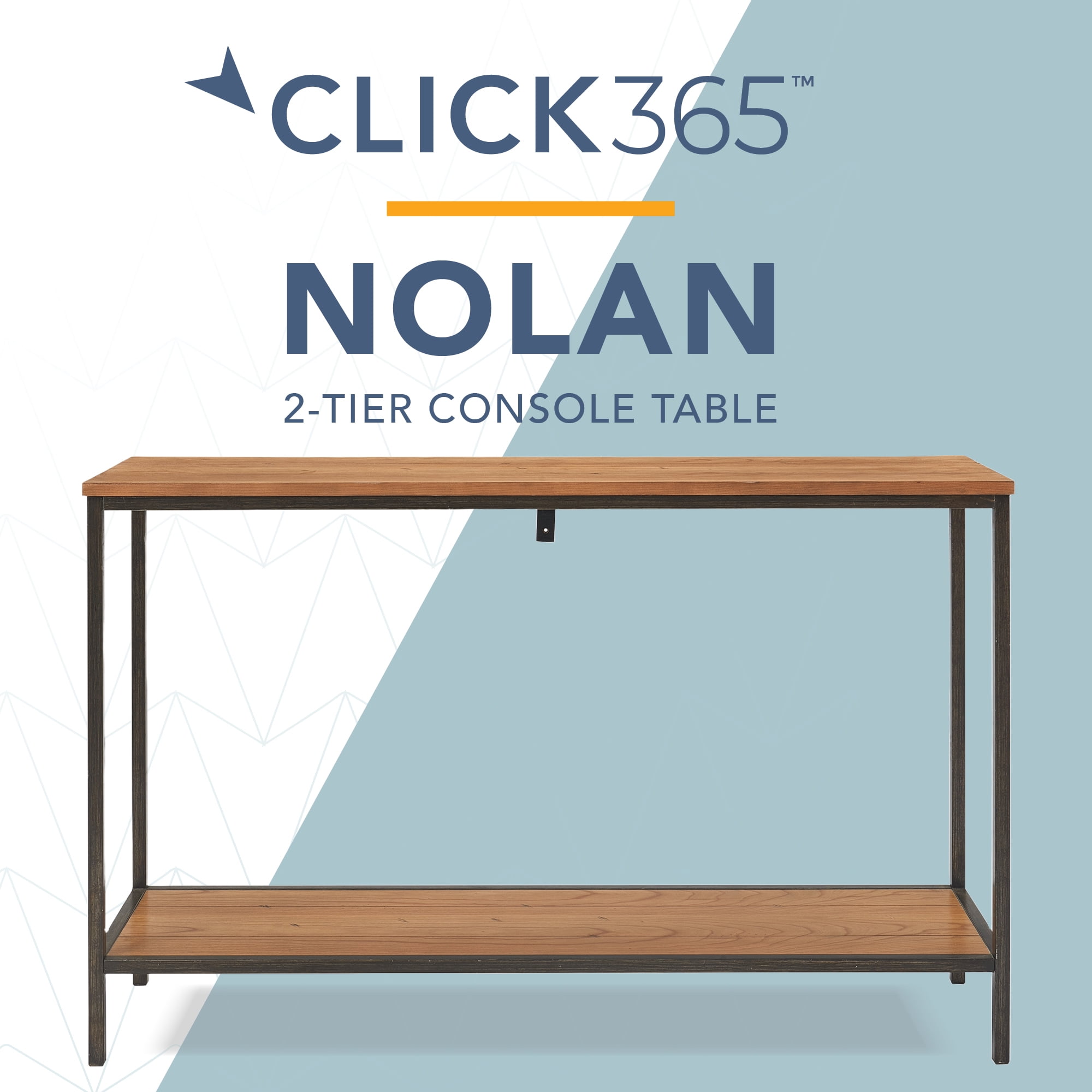ClickDecor Nolan 2-Tier Console Table Brown - Walmart.com