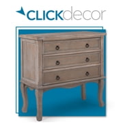ClickDecor Thomas 3 Drawer Chest Gray
