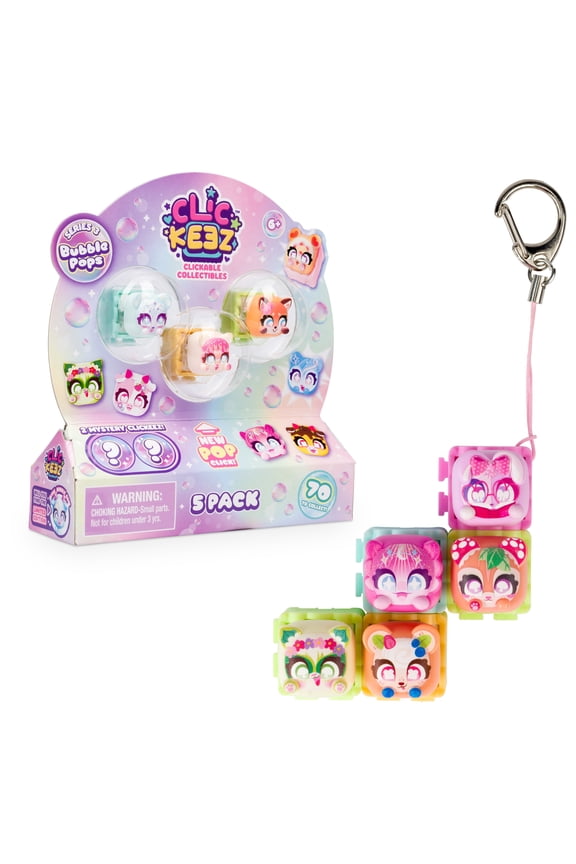 Series 3 5-Pack, 5 Collectible Character Keyboard Keys Click and Clack, Create Your Own Keychain, Ages 6+