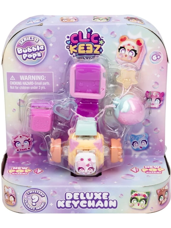 Clickeez Series 3 Bubble Pops Cube Deluxe Keychain (Clickable Collectibles!)