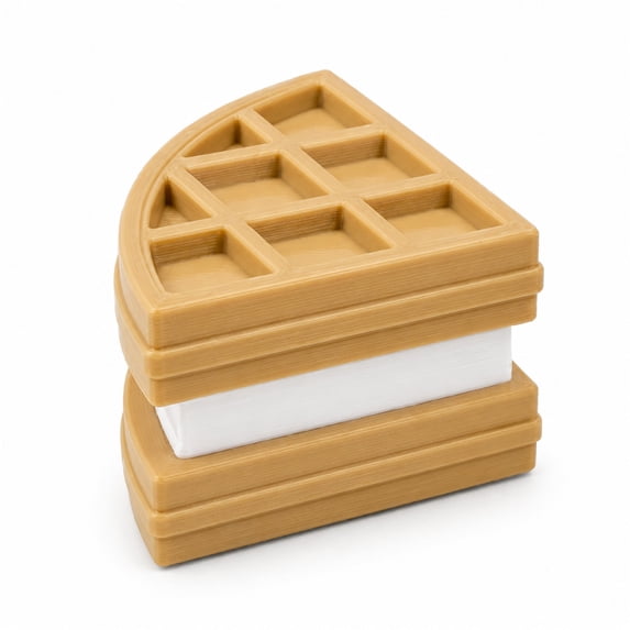 Clicker Squeeze Toys 3D Printed Waffle Relaxation Toys for Adults, Cute Desk Decor for Home Office, Relaxation Relief Gift for Men Women, Durable Desktop Accessory Single Pack